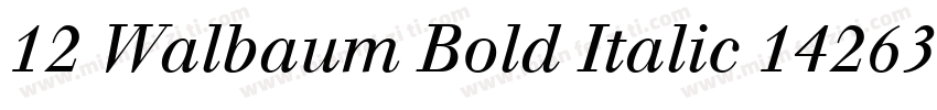 12 Walbaum Bold Italic 14263字体转换